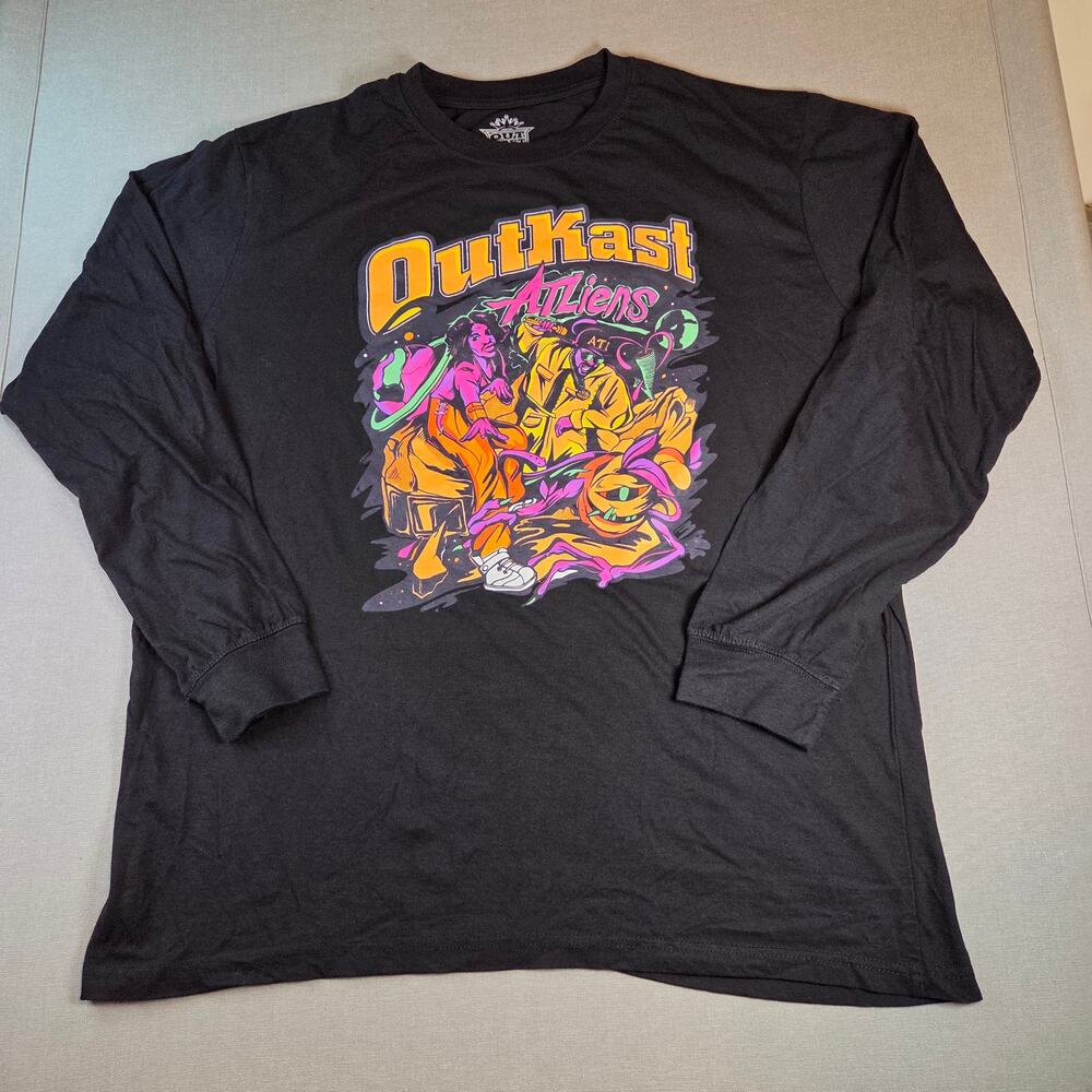 Outkast ATLiens Long Sleeve Shirt XXL 2023 Rap Tee Black Graphic Hip Hop Music